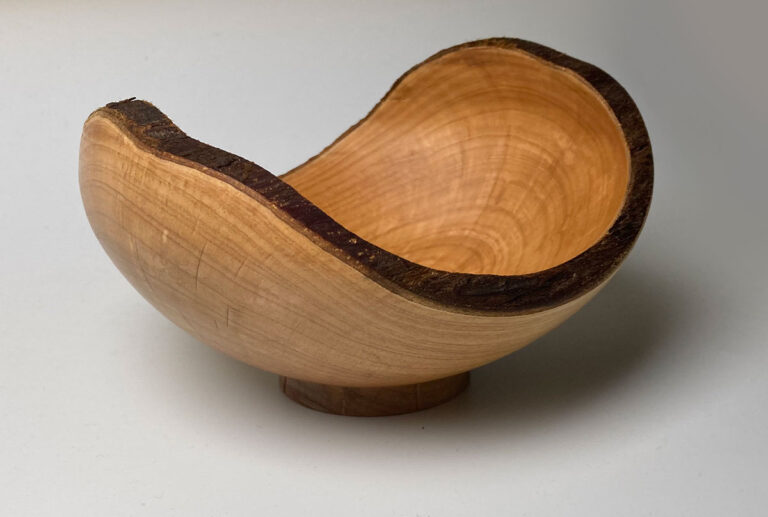 Woodturned Natural Edge Cypress Bowl