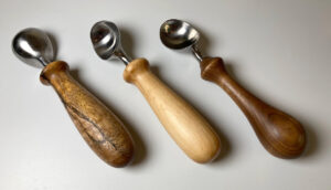 Ice Cream Scoops, Spalted Mango, Cypress, Various Woods