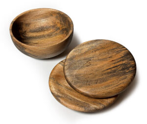 Spalted Mango Bowl and Pillow Plates